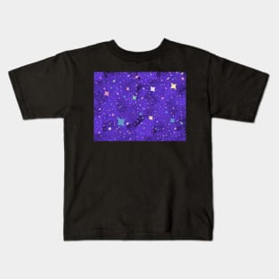 Purple Night Rainbow Galaxy Kids T-Shirt